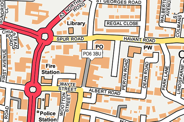 PO6 3BU map - OS OpenMap – Local (Ordnance Survey)