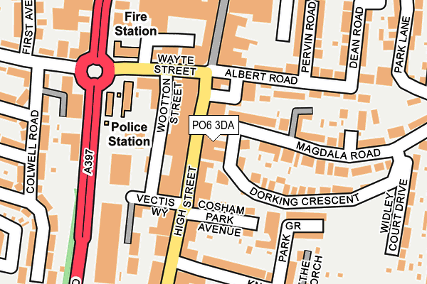 PO6 3DA map - OS OpenMap – Local (Ordnance Survey)