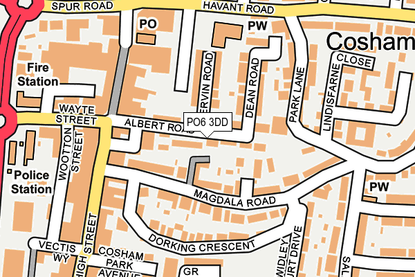 PO6 3DD map - OS OpenMap – Local (Ordnance Survey)