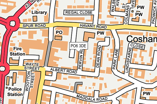 PO6 3DE map - OS OpenMap – Local (Ordnance Survey)