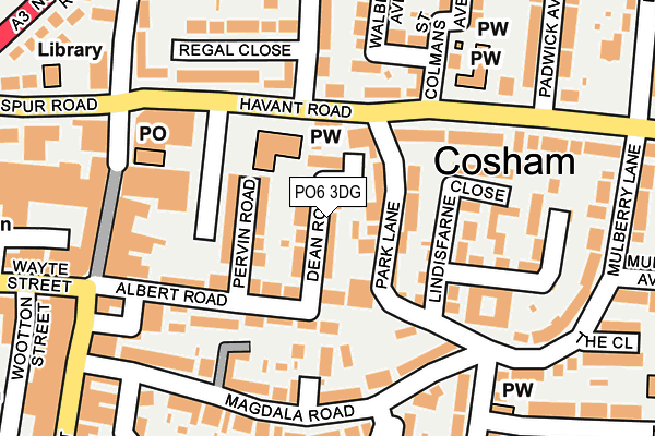 PO6 3DG map - OS OpenMap – Local (Ordnance Survey)