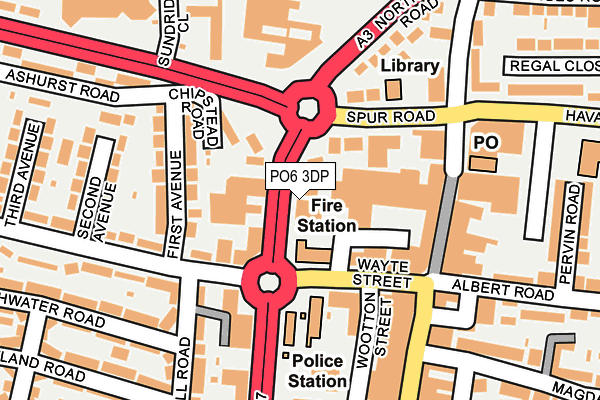PO6 3DP map - OS OpenMap – Local (Ordnance Survey)