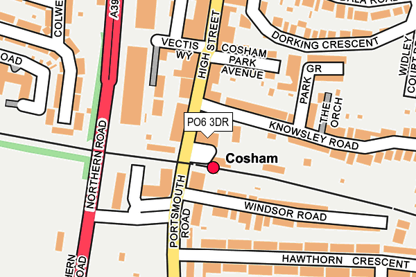 PO6 3DR map - OS OpenMap – Local (Ordnance Survey)