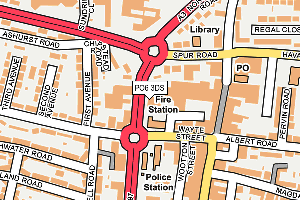 PO6 3DS map - OS OpenMap – Local (Ordnance Survey)