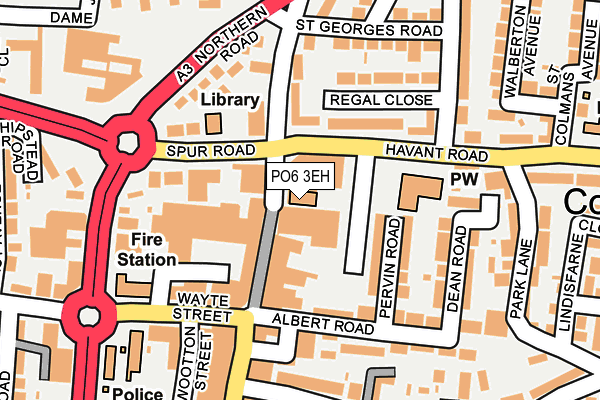 PO6 3EH map - OS OpenMap – Local (Ordnance Survey)