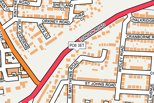 PO6 3ET map - OS OpenMap – Local (Ordnance Survey)