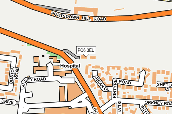 PO6 3EU map - OS OpenMap – Local (Ordnance Survey)