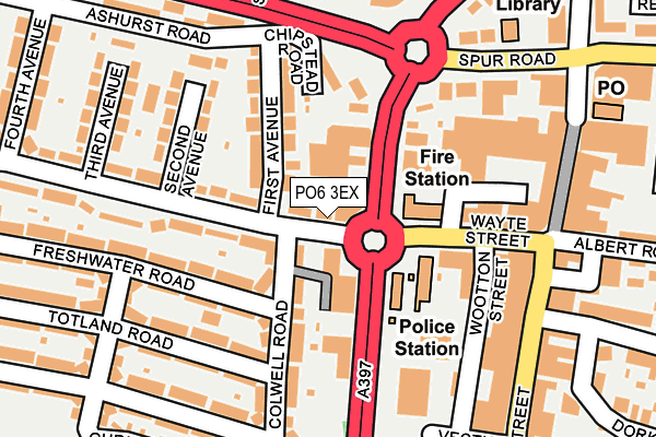 PO6 3EX map - OS OpenMap – Local (Ordnance Survey)