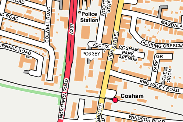 PO6 3EY map - OS OpenMap – Local (Ordnance Survey)