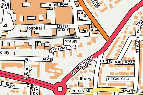 PO6 3FL map - OS OpenMap – Local (Ordnance Survey)