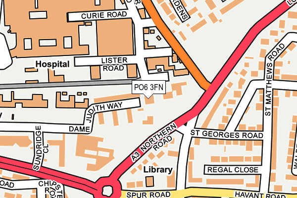 PO6 3FN map - OS OpenMap – Local (Ordnance Survey)