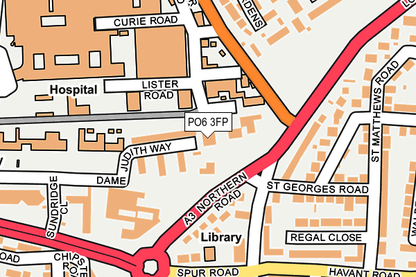 PO6 3FP map - OS OpenMap – Local (Ordnance Survey)