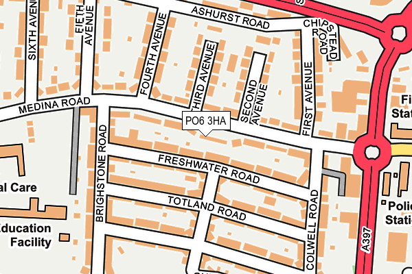 PO6 3HA map - OS OpenMap – Local (Ordnance Survey)