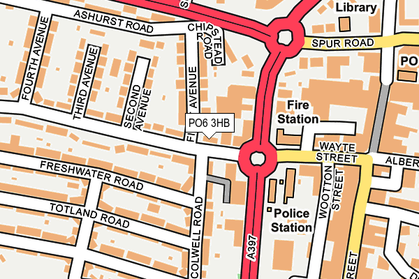 PO6 3HB map - OS OpenMap – Local (Ordnance Survey)