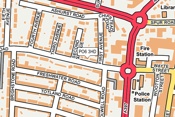 PO6 3HD map - OS OpenMap – Local (Ordnance Survey)