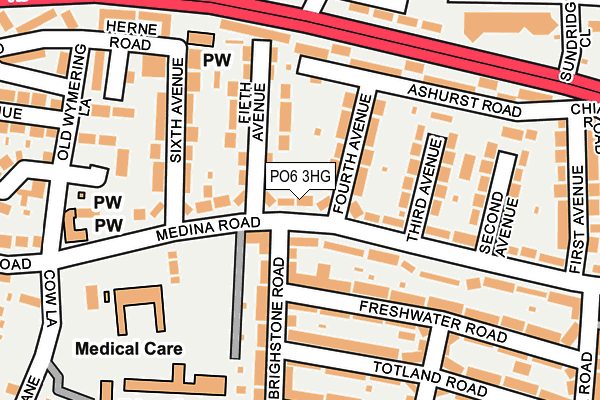 PO6 3HG map - OS OpenMap – Local (Ordnance Survey)