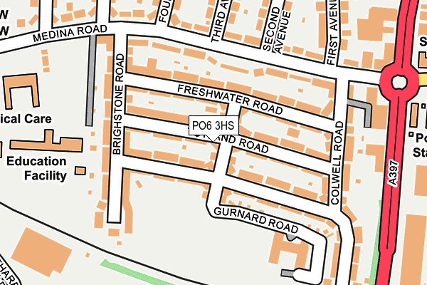 PO6 3HS map - OS OpenMap – Local (Ordnance Survey)