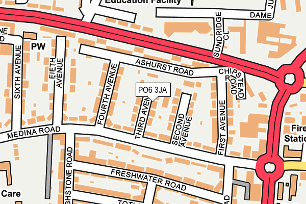 PO6 3JA map - OS OpenMap – Local (Ordnance Survey)