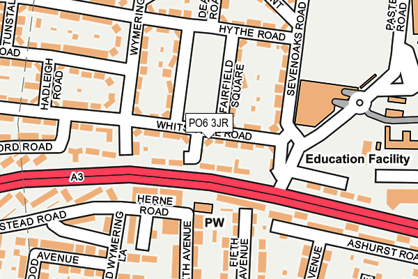 PO6 3JR map - OS OpenMap – Local (Ordnance Survey)