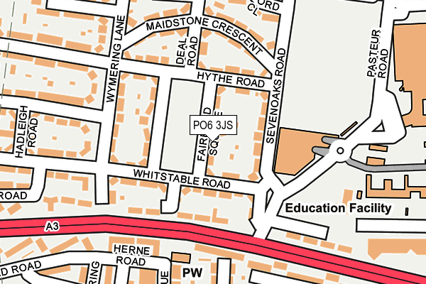 PO6 3JS map - OS OpenMap – Local (Ordnance Survey)