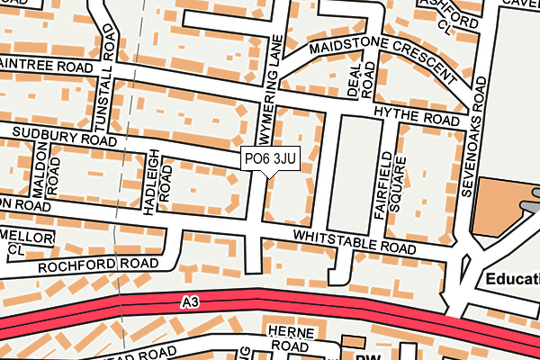 PO6 3JU map - OS OpenMap – Local (Ordnance Survey)