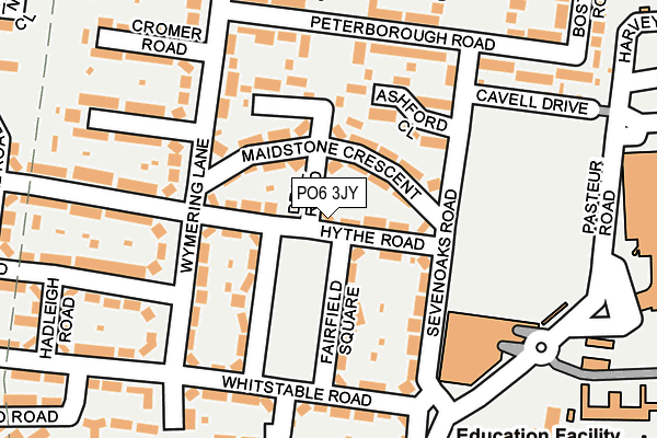 PO6 3JY map - OS OpenMap – Local (Ordnance Survey)