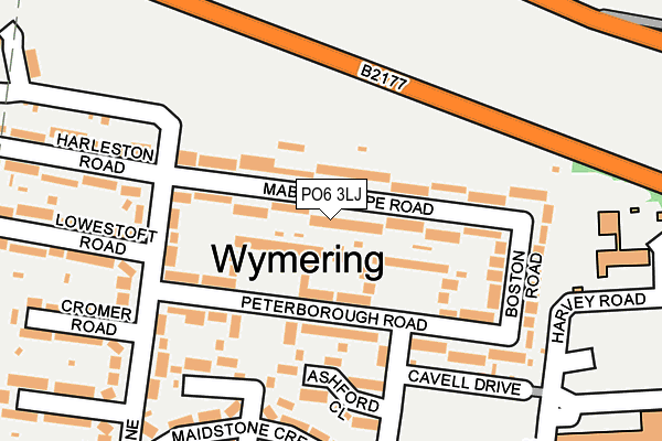 PO6 3LJ map - OS OpenMap – Local (Ordnance Survey)