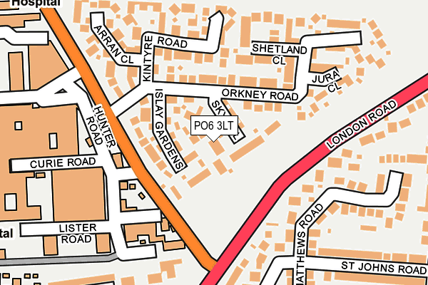 PO6 3LT map - OS OpenMap – Local (Ordnance Survey)