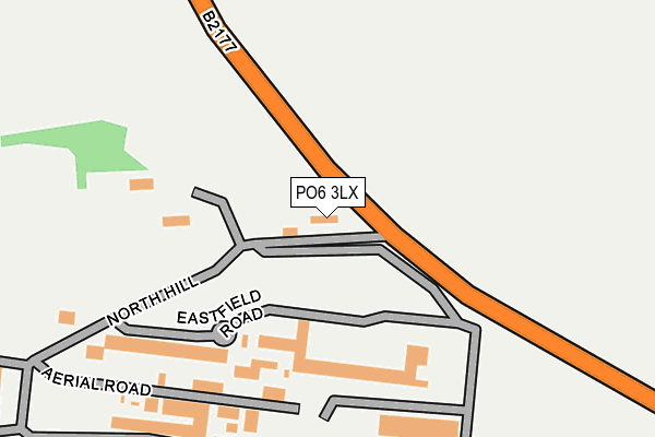 PO6 3LX map - OS OpenMap – Local (Ordnance Survey)