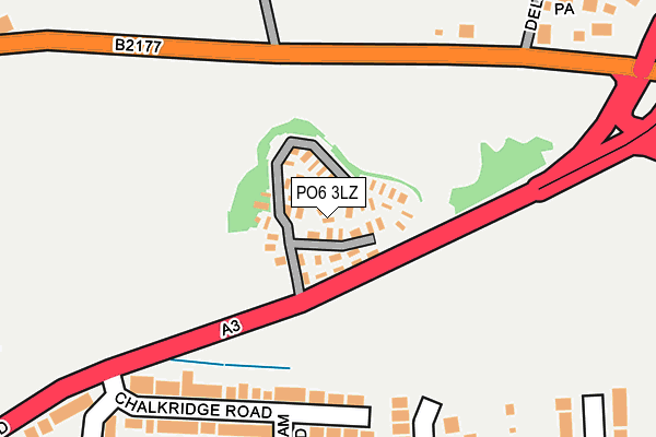 PO6 3LZ map - OS OpenMap – Local (Ordnance Survey)