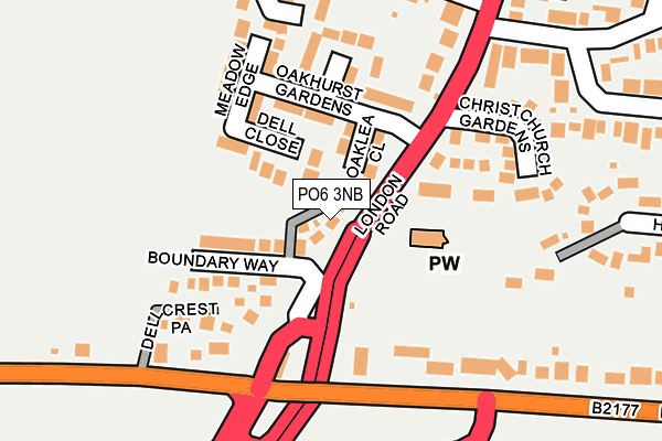 PO6 3NB map - OS OpenMap – Local (Ordnance Survey)