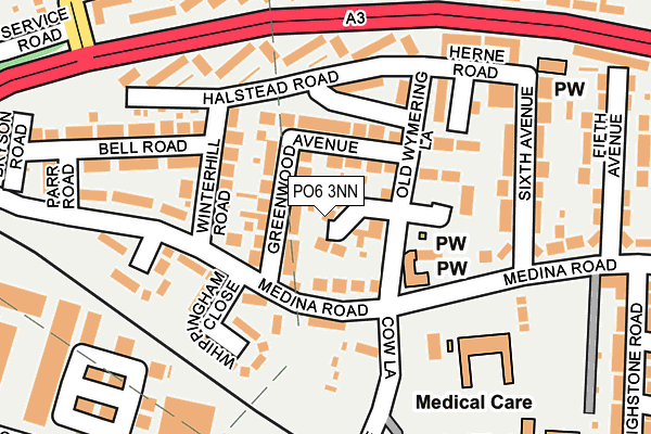 PO6 3NN map - OS OpenMap – Local (Ordnance Survey)