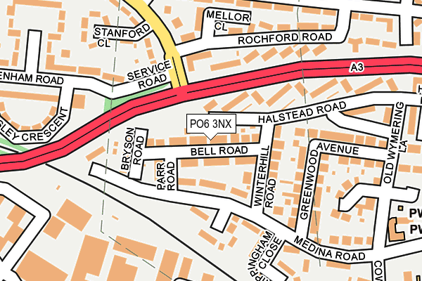 PO6 3NX map - OS OpenMap – Local (Ordnance Survey)