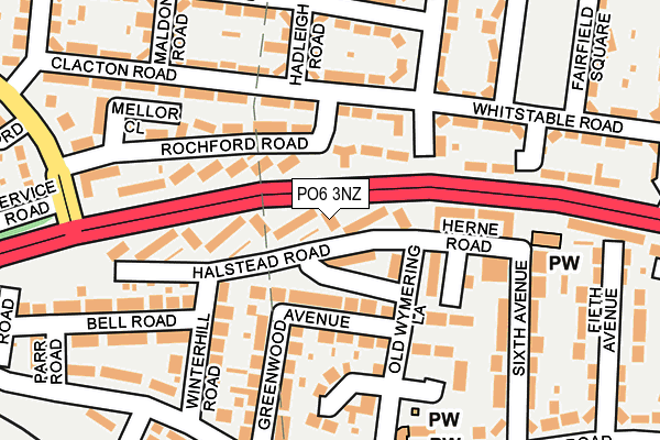 PO6 3NZ map - OS OpenMap – Local (Ordnance Survey)