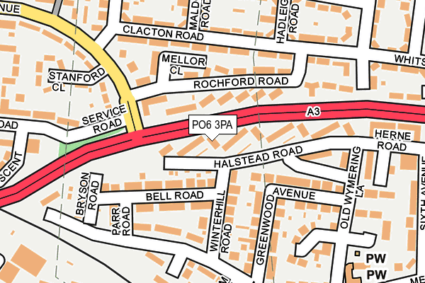 PO6 3PA map - OS OpenMap – Local (Ordnance Survey)