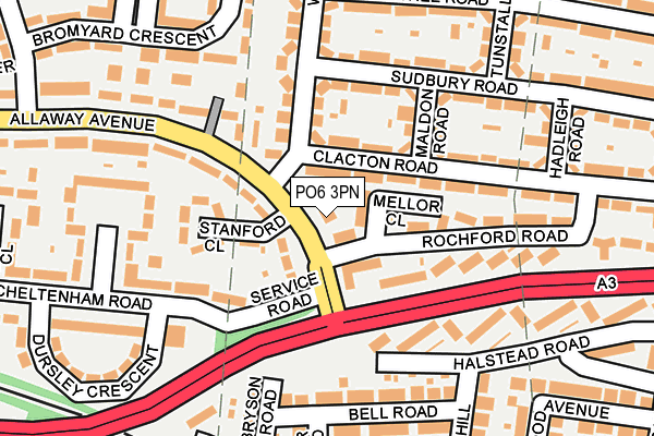 PO6 3PN map - OS OpenMap – Local (Ordnance Survey)