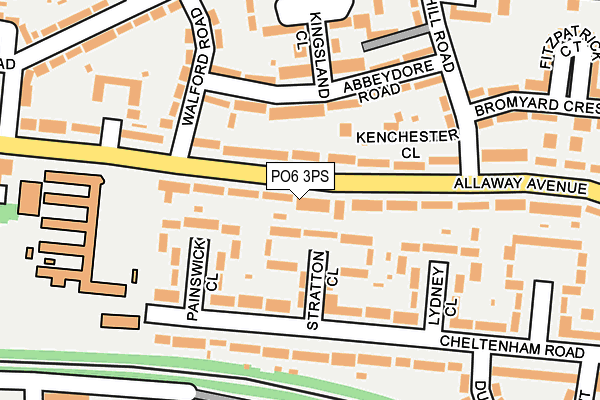 PO6 3PS map - OS OpenMap – Local (Ordnance Survey)
