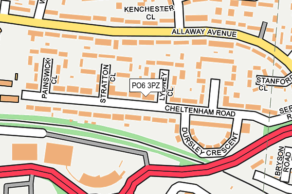 PO6 3PZ map - OS OpenMap – Local (Ordnance Survey)