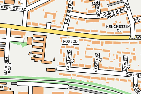 PO6 3QD map - OS OpenMap – Local (Ordnance Survey)