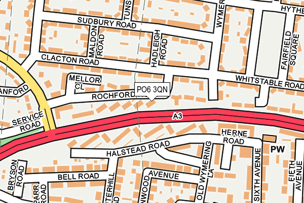 PO6 3QN map - OS OpenMap – Local (Ordnance Survey)