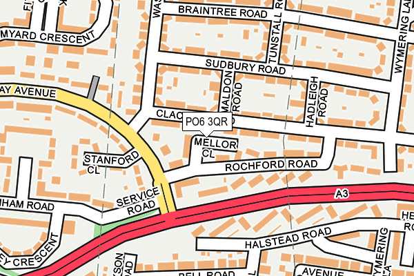 PO6 3QR map - OS OpenMap – Local (Ordnance Survey)