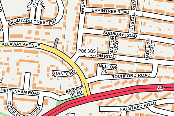 PO6 3QS map - OS OpenMap – Local (Ordnance Survey)