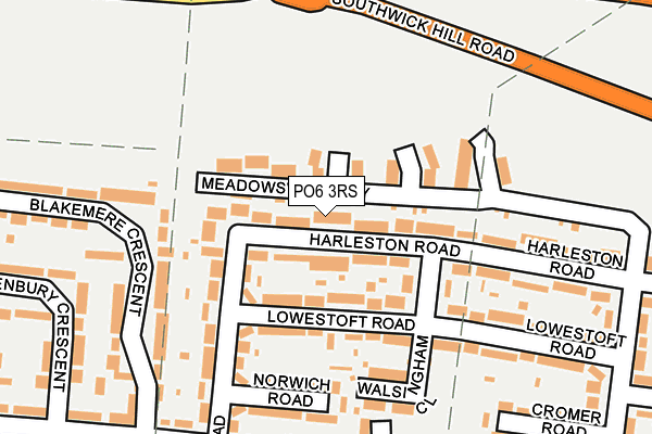 PO6 3RS map - OS OpenMap – Local (Ordnance Survey)