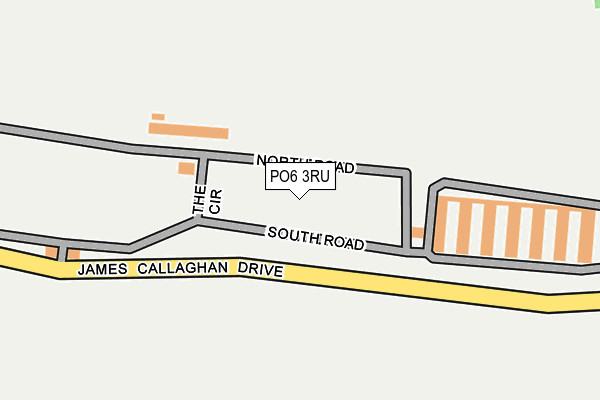 PO6 3RU map - OS OpenMap – Local (Ordnance Survey)