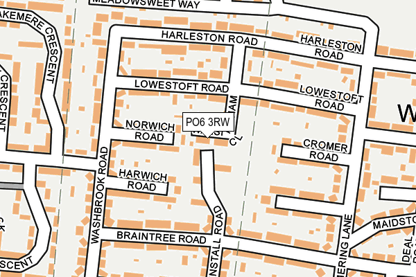 PO6 3RW map - OS OpenMap – Local (Ordnance Survey)