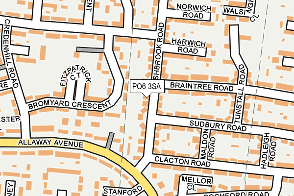 PO6 3SA map - OS OpenMap – Local (Ordnance Survey)