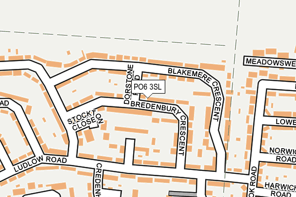 PO6 3SL map - OS OpenMap – Local (Ordnance Survey)