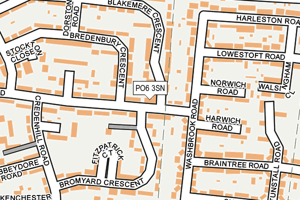 PO6 3SN map - OS OpenMap – Local (Ordnance Survey)