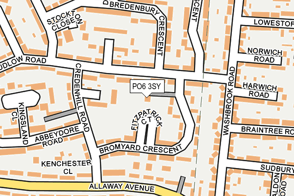 PO6 3SY map - OS OpenMap – Local (Ordnance Survey)