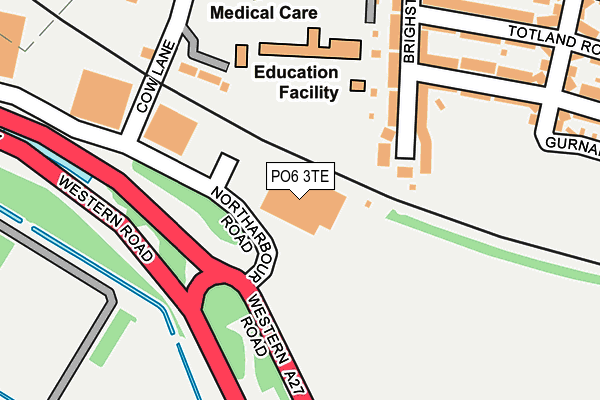 PO6 3TE map - OS OpenMap – Local (Ordnance Survey)